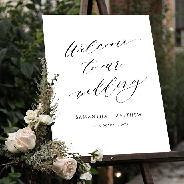 Elegant Script Welcome to our Wedding Sign (Creator Uploaded)