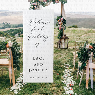 Elegant Script Welcome Wedding Banner Custom