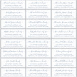 Elegant Script White Navy Wedding Guest Address<br><div class="desc">Modern Elegant Script White and Navy Minimalist Wedding Guest Name Address custom personalised Labels Stickers. The guest name is written in a cursive swirly hand lettered swash tail font script. This has 24 stickers.</div>