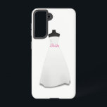 Elegant Script White Wedding Dress Bride  Samsung Galaxy Case<br><div class="desc">This Wedding Dress Bride bridal fashion design was created for the modern wedding. It has sleek designer accents and a chic contemporary style.</div>