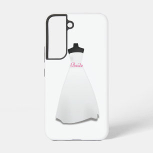 Elegant Script White Wedding Dress Bride  Samsung Galaxy Case