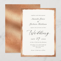 Elegant Script with Rose Gold Semi Formal Wedding