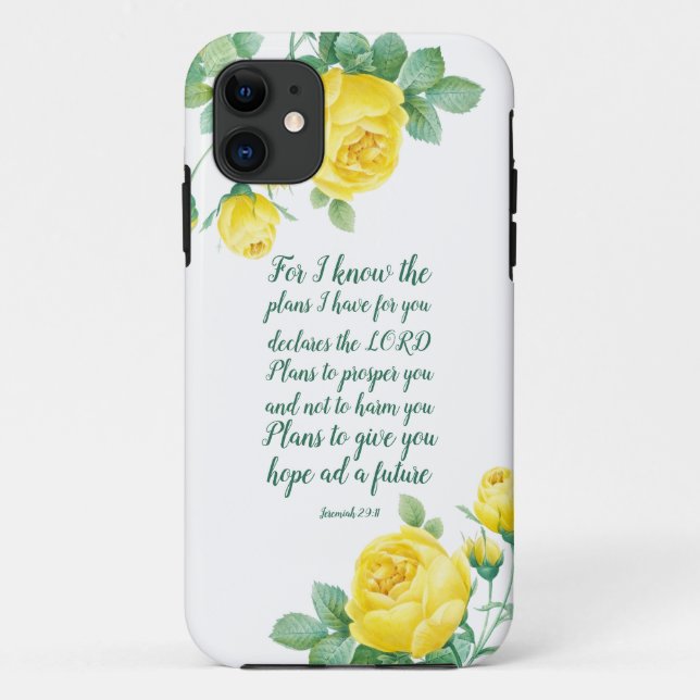 Elegant Scripture Jeremiah 29:11 Case-Mate iPhone Case (Back)