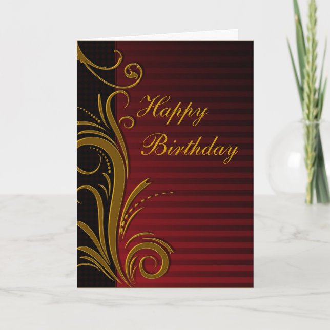 Elegant Scroll Design Card (Front)