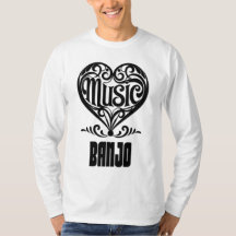 Elegant Scrolled Heart for Banjo Lovers
