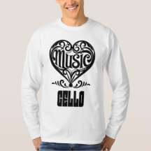 Elegant Scrolled Heart for Cello Lovers