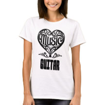 Elegant Scrolled Heart for Guitar Lovers