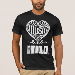 Elegant Scrolled Heart for Mandolin Lovers T-Shirt