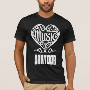Elegant Scrolled Heart for Santoor Lovers T-Shirt