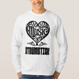 Elegant Scrolled Heart for Strumstick Lovers T-Shirt