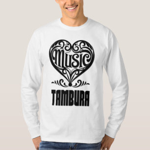 Elegant Scrolled Heart for Tambura Lovers T-Shirt