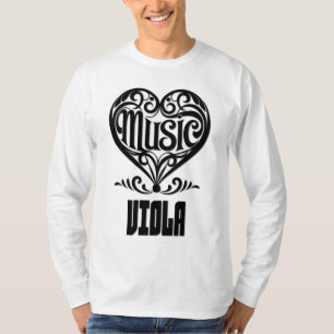 Elegant Scrolled Heart for Viola Lovers T-Shirt