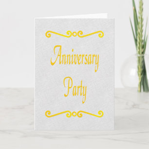 Elegant Scrolls Anniversary Party Invitation