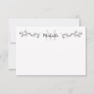 Elegant Scrollwork Personalised Vintage Damask Card