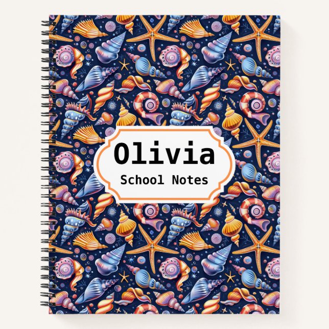 Elegant Sea  Back to School Notebook (Front)