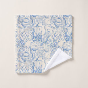 Elegant sea-green canvas bath towel set