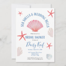 Elegant Sea shells & wedding bells Bridal shower