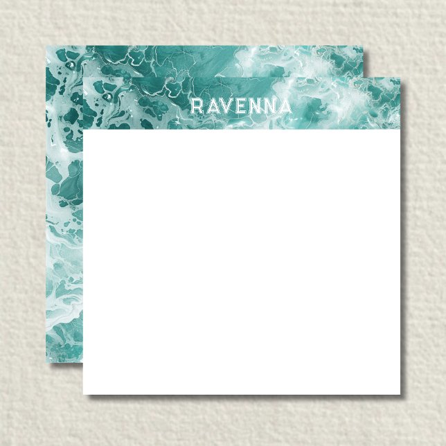 Elegant Seafoam Silver Stripe Custom Name Wedding Card (Creator Uploaded)