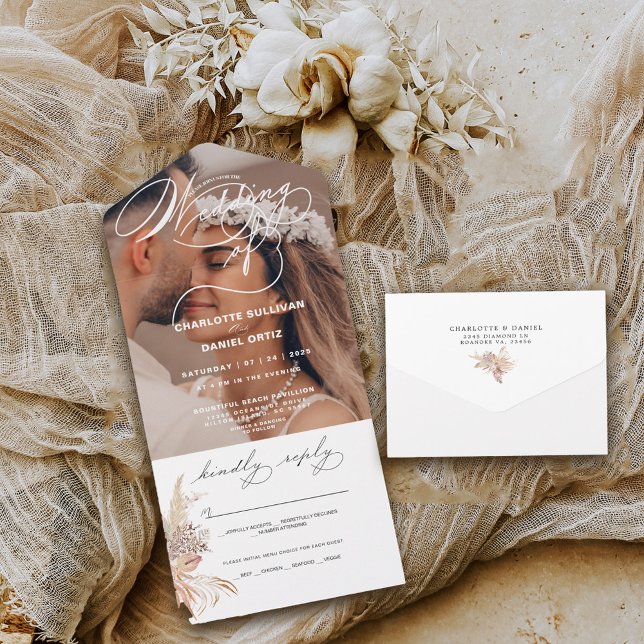Elegant Seal and Send Boho | The Wedding Of |    All In One Invitation (Creator Uploaded)