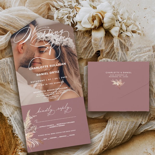 Elegant Seal and Send Boho | The Wedding Of |     All In One Invitation (Creator Uploaded)