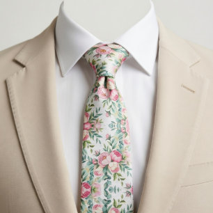 Elegant Seamless Floral Pattern  Tie