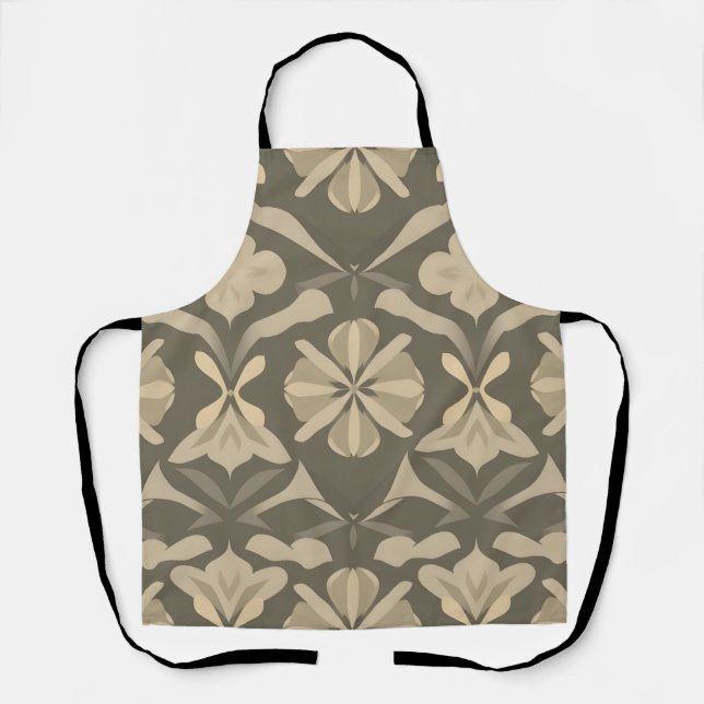 Elegant Seamless Pattern Apron - Soft Colours (Front)