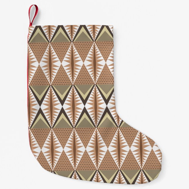 Elegant seamless pattern with ethnic motifs. Folk  Small Christmas Stocking (Front)