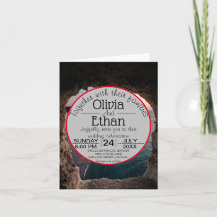 Elegant Seascape Summer Beach Wedding Invitation