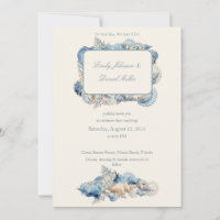 Elegant Seashell Border Wedding