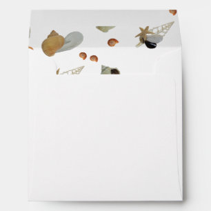 Elegant Seashell Coastal Beach-Themed Envelope