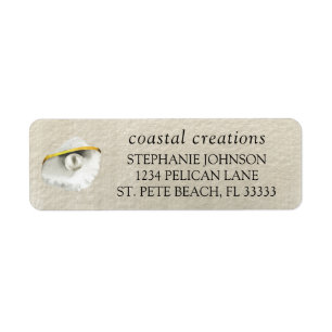 Elegant Seashell Iridescent Pearl Return Address
