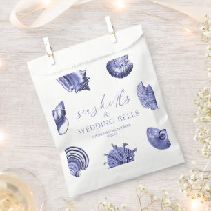 Elegant Seashells & Wedding Bells Bridal Shower  Favour Bags