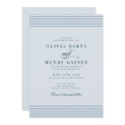 Elegant Seaside Coastal Blue Stripe Wedding