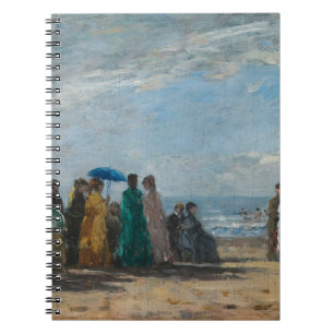 Elegant Seaside Gathering Vintage Art Notebook