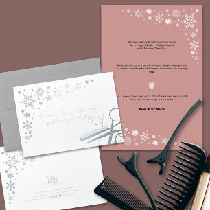 Elegant Season of Beauty and Joy Business Holiday Foil Card