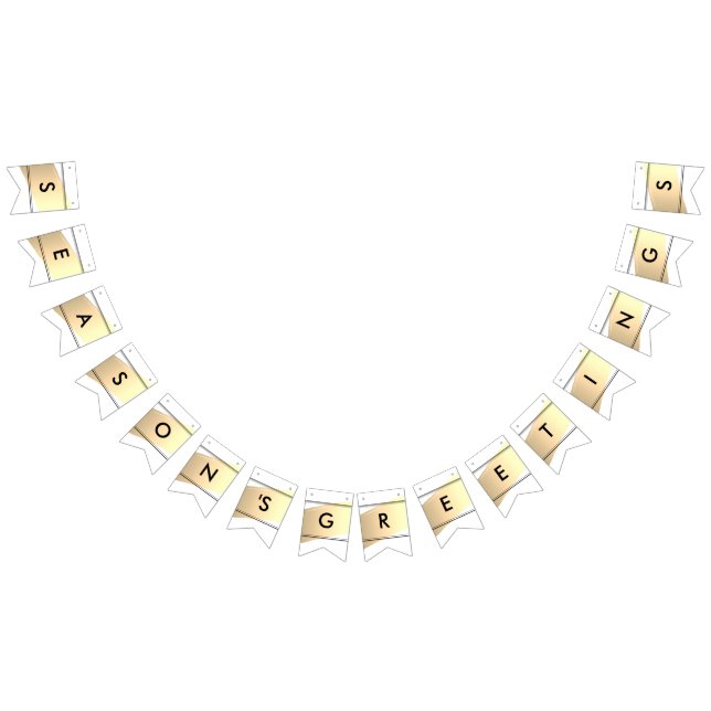 Elegant Season's Greetings Gold Paint Brush Swish  Bunting (All)