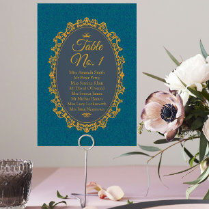 Elegant Seating chart Regencycore Regency style Table Number