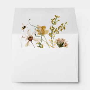 Elegant Secret Garden Delicate Floral Wedding Envelope