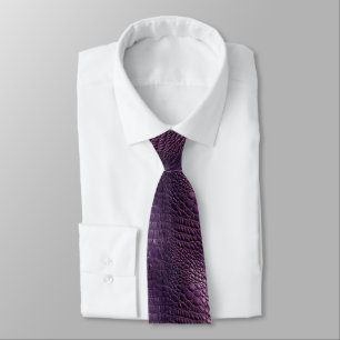 Elegant Secret Santa Gifts Crocodile Skin  Tie
