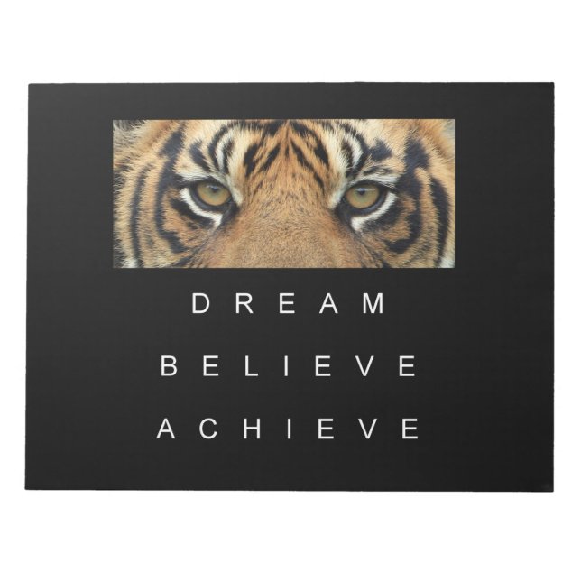 Elegant Self Improvement Motivational Top Template Notepad (Front)