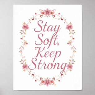Elegant Self Love and Resilience Saying Poster