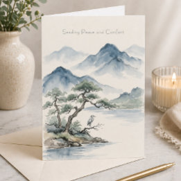 Elegant Sending Peace and Comfort Sympathy Card