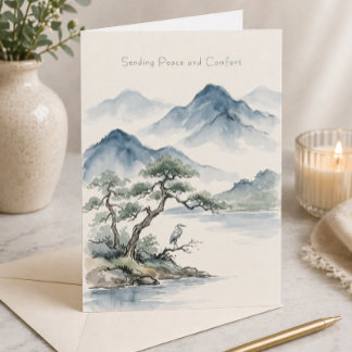 Elegant Sending Peace and Comfort Sympathy Card