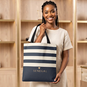 Elegant Senegal Favourite Place Custom Monogram Tote Bag