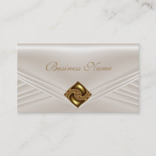 Elegant Sepia Beige Amber Jewel Business Card