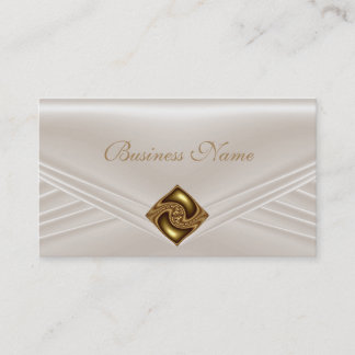 Elegant Sepia Beige Amber Jewel Business Card