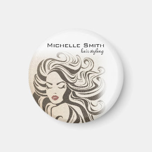 Elegant Sepia Chic Wavy Hairstyle Hair Extensions Magnet