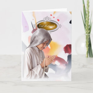 Elegant Sequin Eid Mubarak Holiday Card