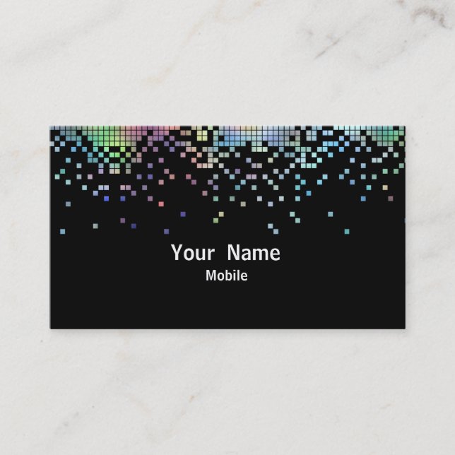 Elegant Sequins Hologram Business Card (Front)