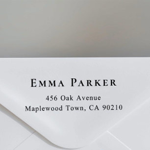Elegant Serif Address Wood Art Stamp